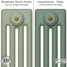 CI-RC-GREEN-005 - Richmond Green 4 Column Victorian Cast Iron Radiator H660mm x W528mm CI-RC-GREEN-005 - Richmond Green 4 Column Victorian Cast Iron Radiator H660mm x W528mm